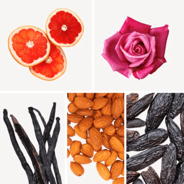 Duftnoten: Bitterorange, Rose, Vanille, Mandel, Tonkabohne Duftnoten: Bitterorange, Rose, Vanille, Mandel, Tonkabohne